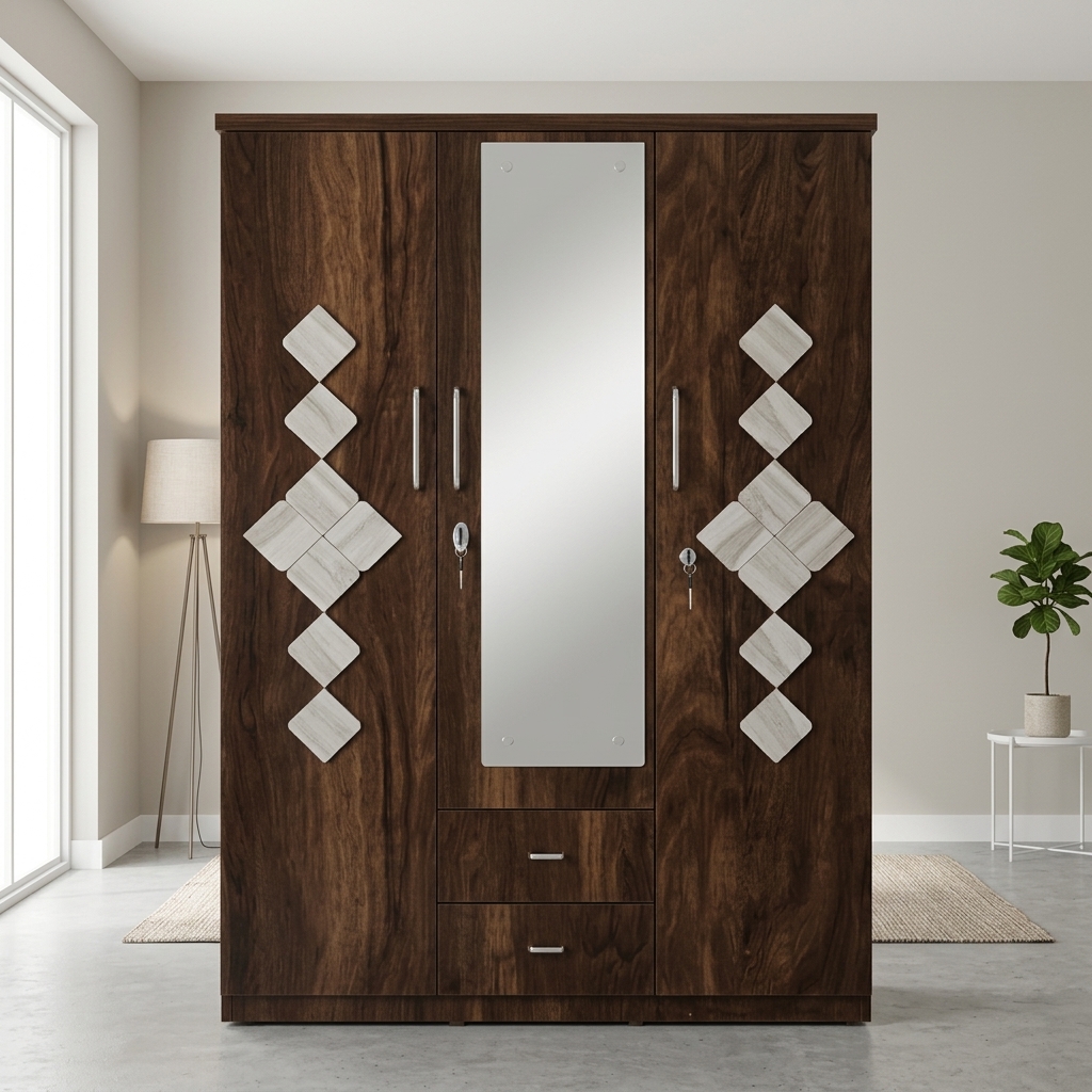 Standard Wooden Wardrobe - Shree Madhav Furniture