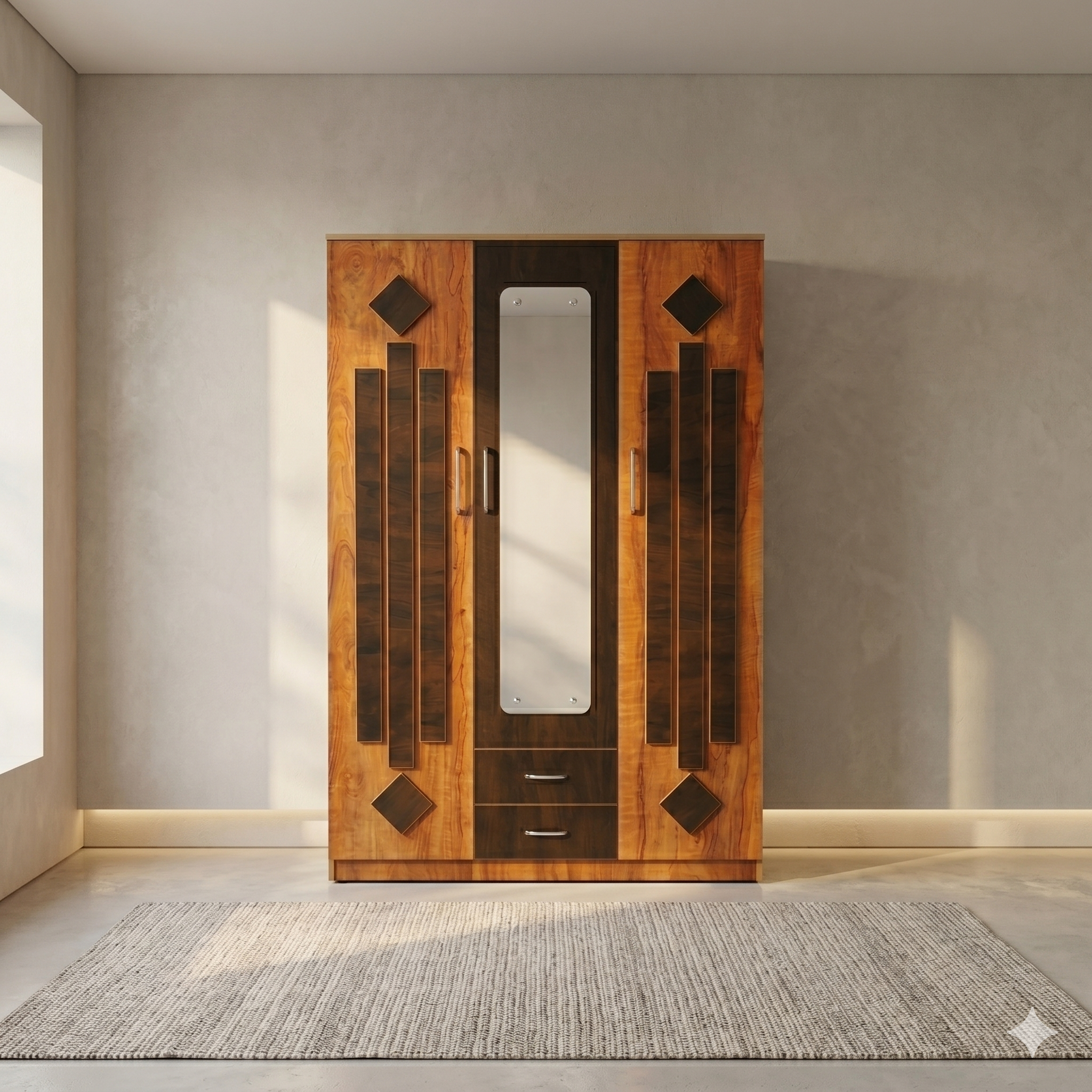 Modern 3-Door Cupboard - Shree Madhav Furniture