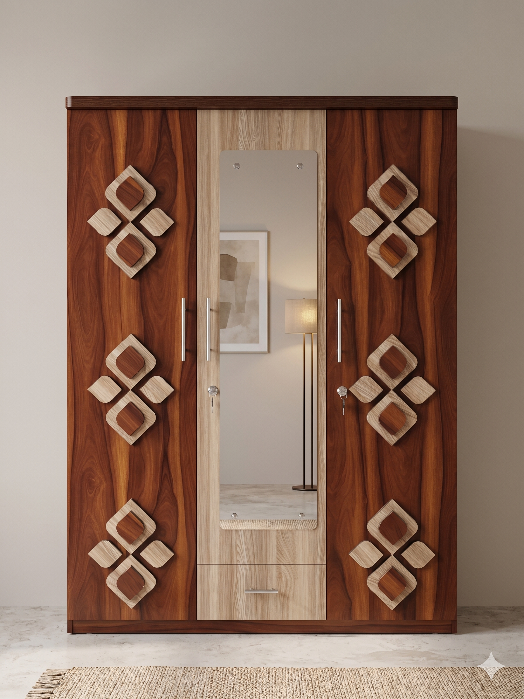 Royal Mosaic Wardrobe - Shree Madhav Furniture