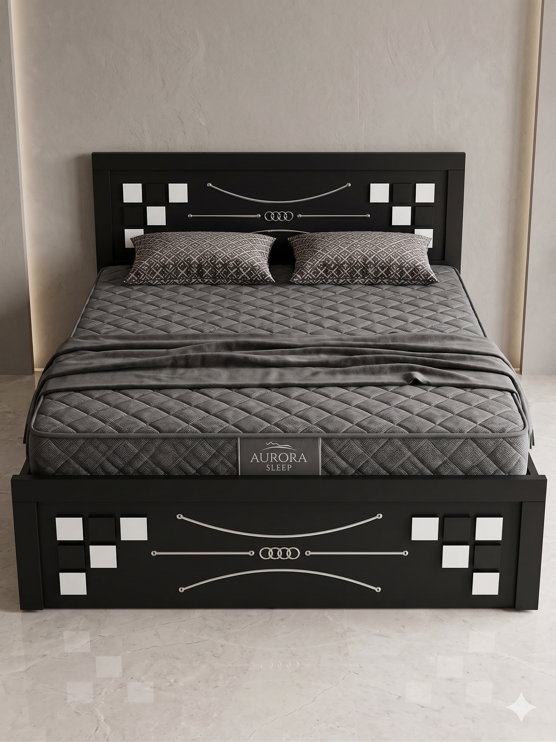 Midnight Crown Bed - Shree Madhav Furniture
